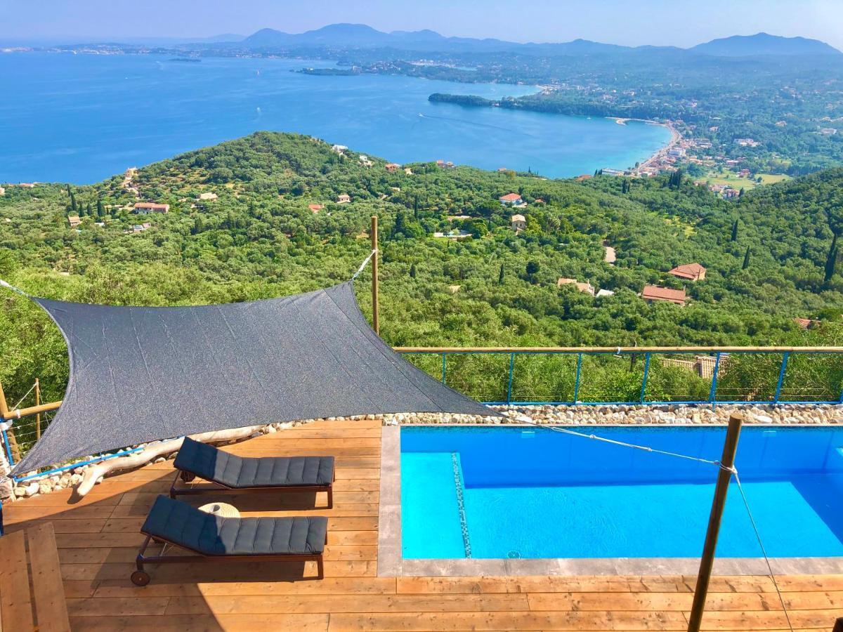 House Tanna Of Villa Intaba Spectacular Sea Views Corfiot Riviera Spartilas Corfu Island Greece Close To Ipsos Beach Spartylas Zewnętrze zdjęcie