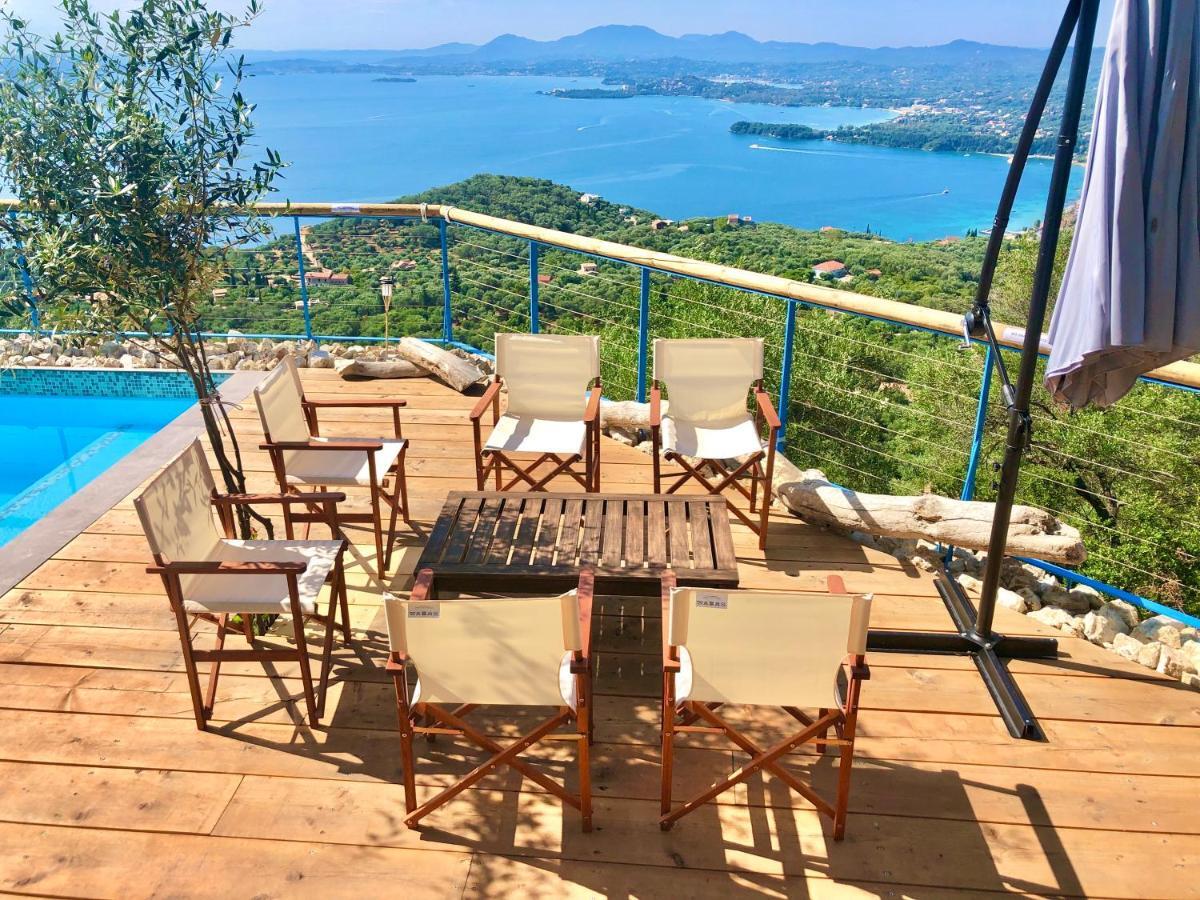 House Tanna Of Villa Intaba Spectacular Sea Views Corfiot Riviera Spartilas Corfu Island Greece Close To Ipsos Beach Spartylas Zewnętrze zdjęcie